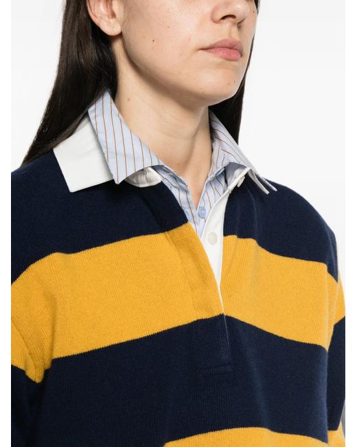 Nili Lotan Yellow Rashida Polo Top