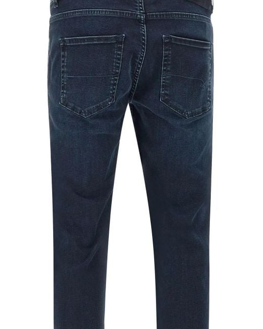 Re-hash Blue Five-Pocket Logo-Patch Jeans for men