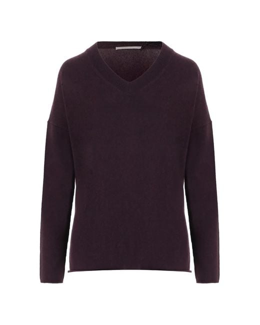 Allude Blue V-Neck Cashmere Sweater