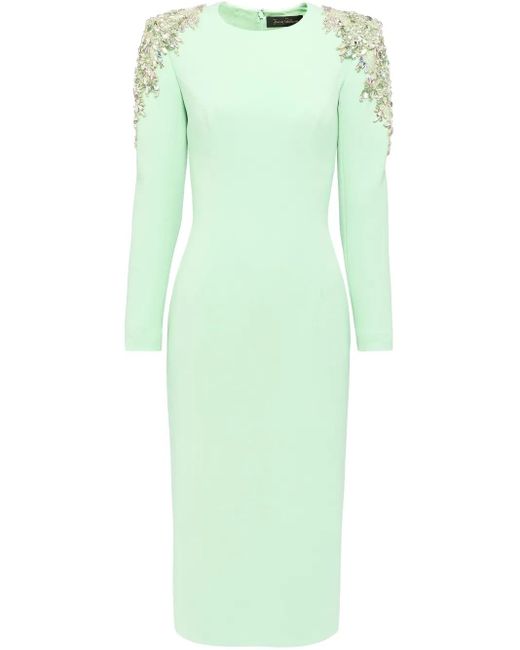 Jenny Packham Green Isla Midi Dress