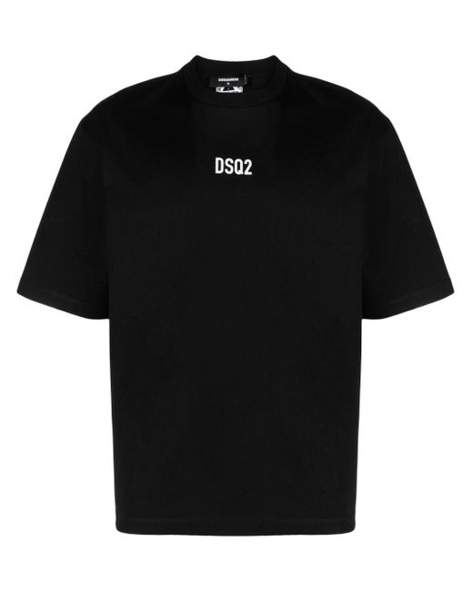 DSquared² Black Logo-print T-shirt - Men's - Cotton for men