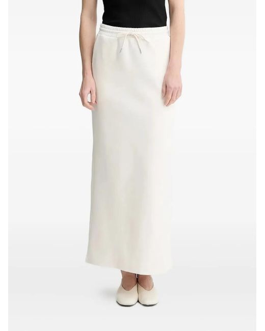 Gestuz White Gzimina Drawstring Split Maxi Skirt