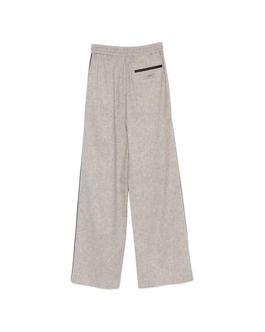 Iceberg Gray Drawstring Piped Trousers