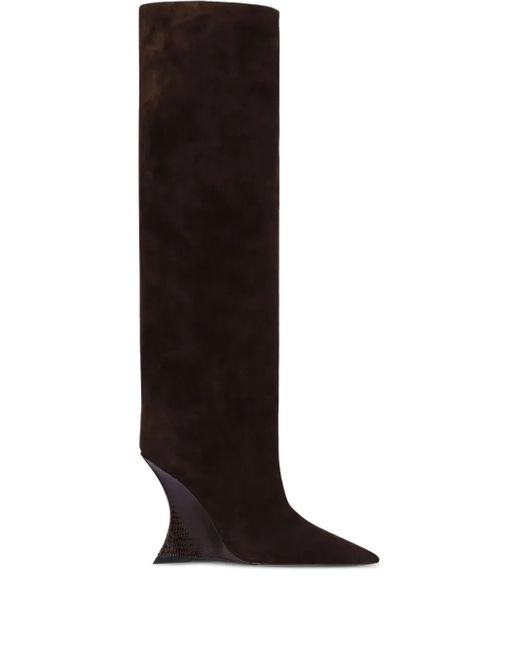 Paris Texas Black 105Mm Nina Pointed-Toe Boots