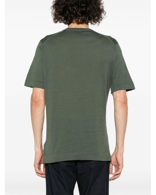 Lorca fine-ribbed T-shirt di John Smedley in Green da Uomo