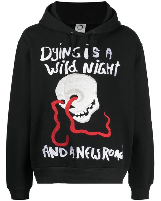 Endless Joy Black Wild Night Cotton Hoodie for men