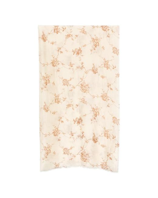 Seventy Natural Floral-Print Scarf