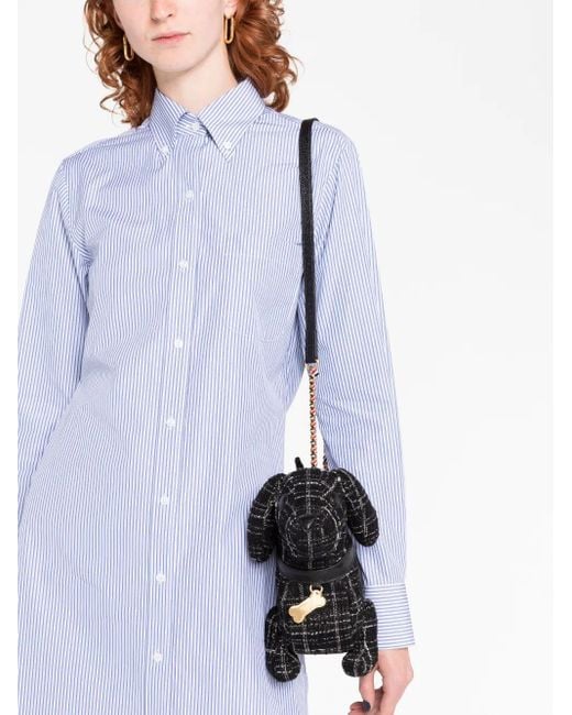 Thom Browne Blue Trouser Length Button Down Point Collar Shirtdress