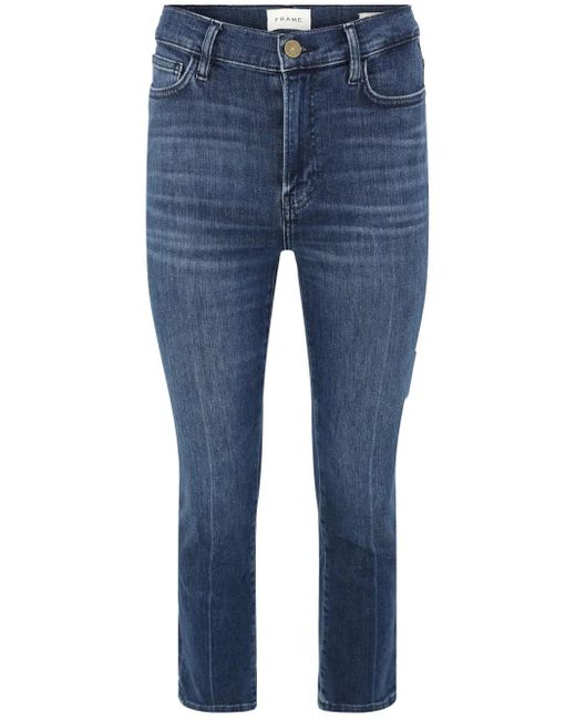 FRAME Blue Le High Straight-Leg-Jeans