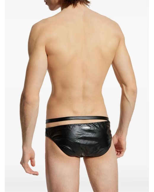 DSquared² Black Logo-Print Swim Trunks for men