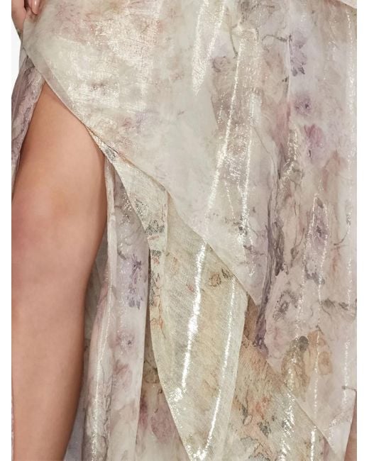 Jupe Évasée À Fleurs Ralph Lauren en coloris Natural