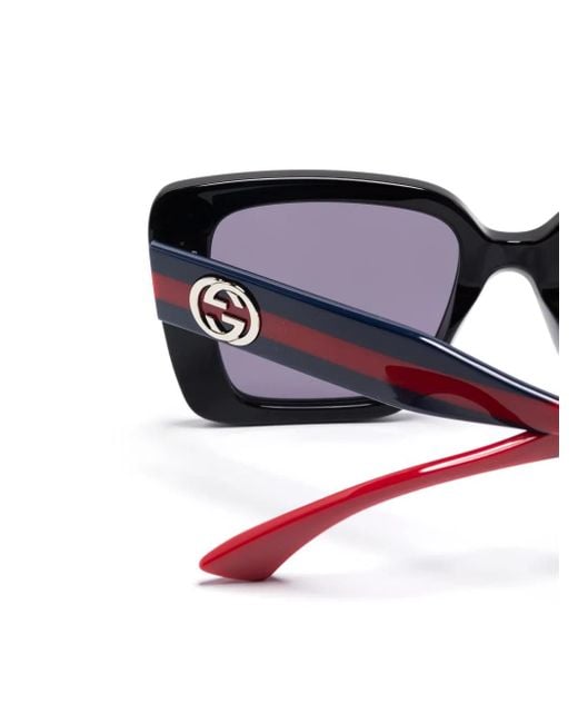 Gucci Blue Oversize-Frame Sunglasses