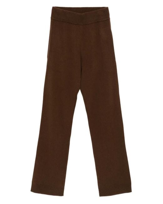 Entire studios Brown Ribbed Track Pants