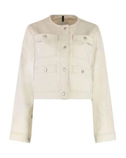 Moncler White Chatel Multi-Pocket Jacket