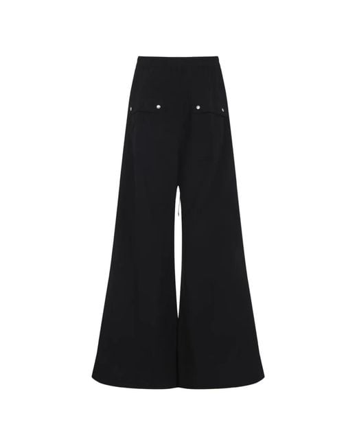 Rick Owens Black Geth Belas Cotton Trousers for men