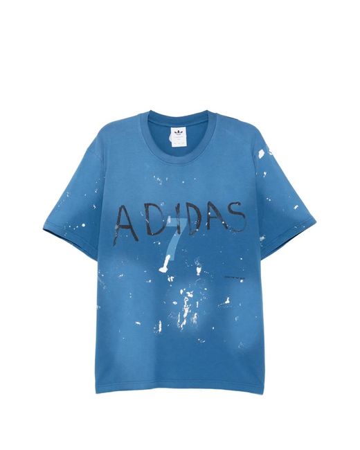 Adidas Blue X Sotm Logo-Print T-Shirt for men