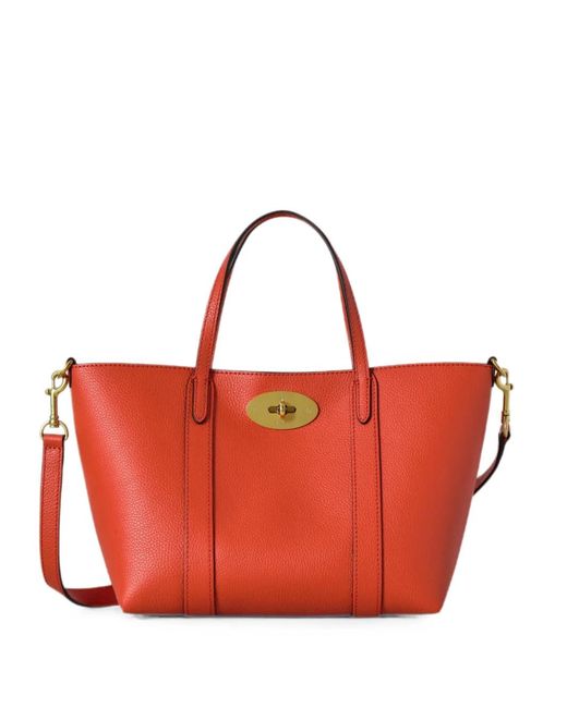 Mulberry Red Small Bayswater Leather Tote Bag