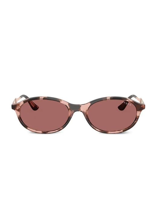 Vogue Eyewear Pink Oval-Frame Sunglasses