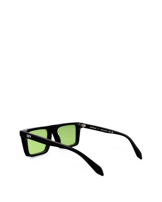 Off-White c/o Virgil Abloh Green Bridgeport Square-Frame Sunglasses