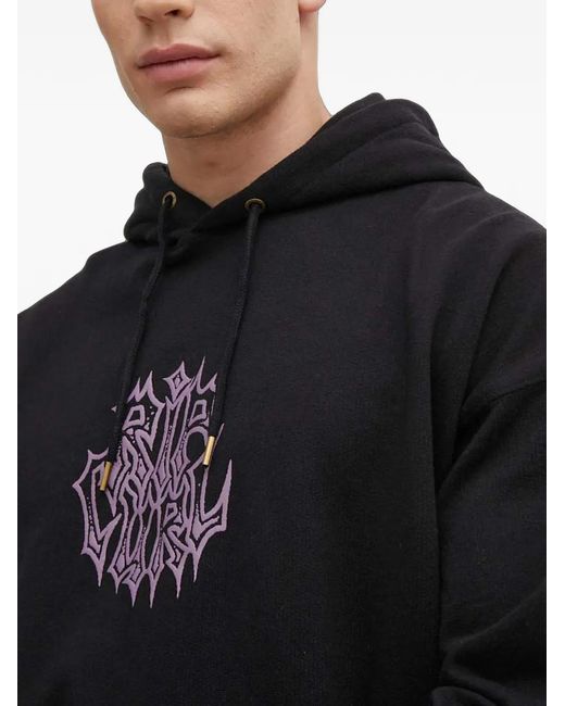Rip Curl Black Logo-Print Drawstring Hoodie for men