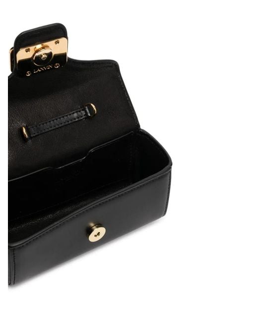 Lanvin Black Logo-Plaque Mini Bag