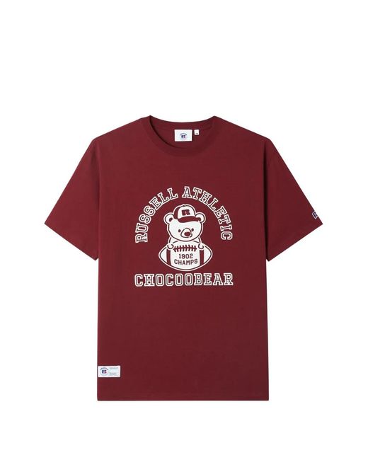Chocoolate Red Graphic-Print T-Shirt for men