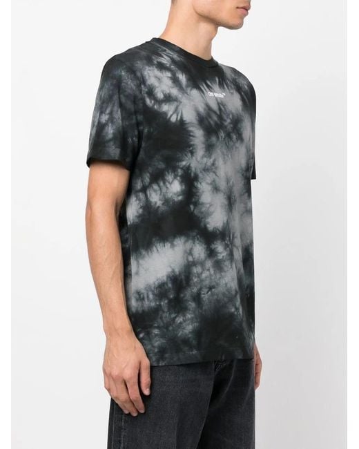 Off-White c/o Virgil Abloh Black Tie-Dye Print T-Shirt for men