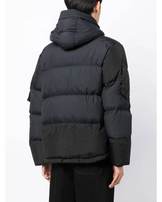 Parajumpers Blue Two-Tone Hooded Padded Jacket for men