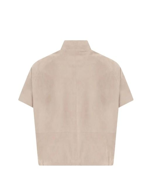 Moorer Natural Veste À Fermeture Zippée