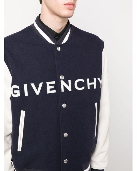 Givenchy Collegejacke mit aufgesticktem Logo in Blue für Herren