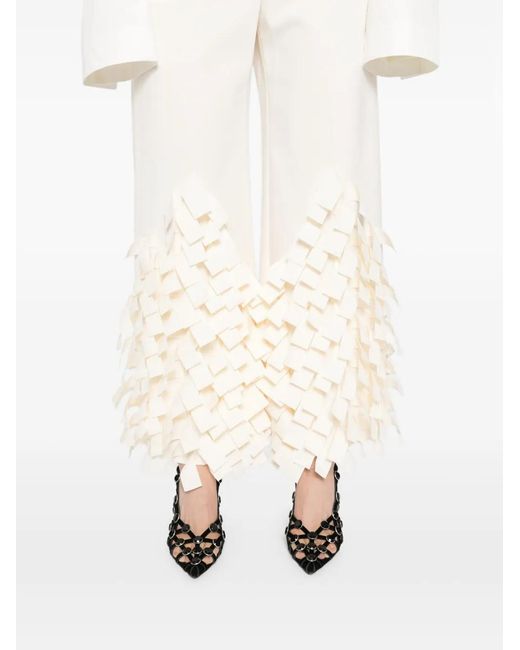 A.W.A.K.E. MODE White Rectangle Detail Pants