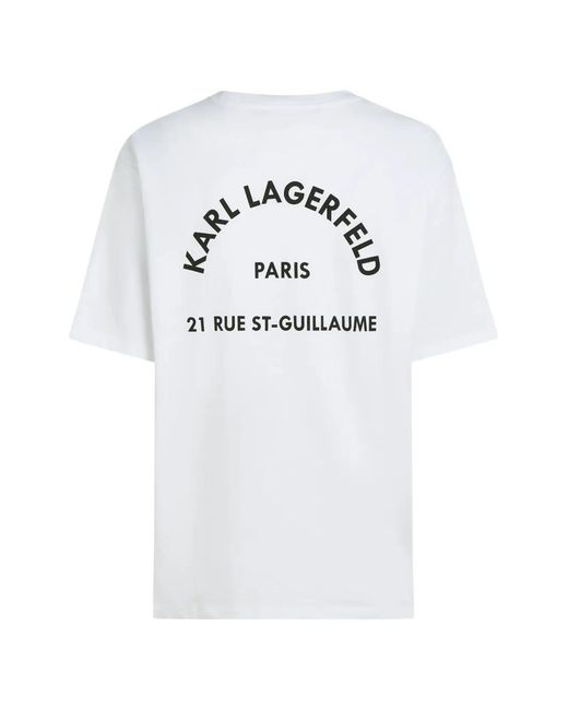 Karl Lagerfeld White Rue St-Guillaume Oversized T-Shirt
