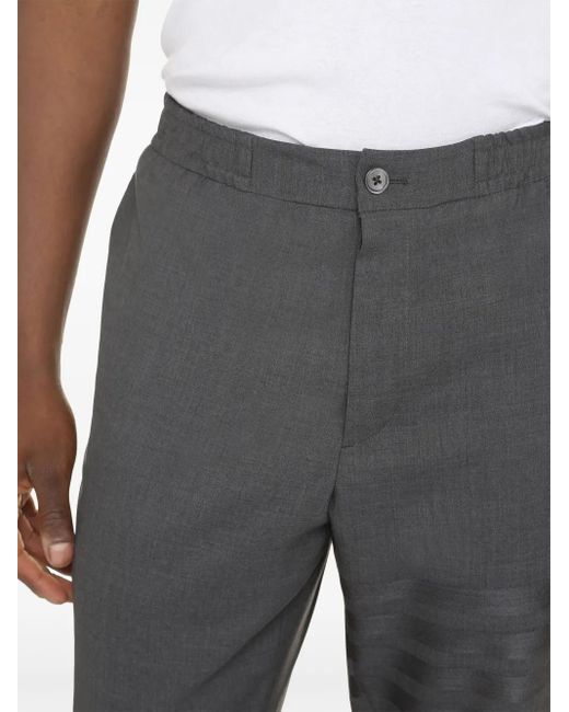 Thom Browne Gray Cropped Tailored Trousers for men