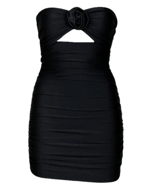 ROOM76 Strapless Midi-Jurk in het Black