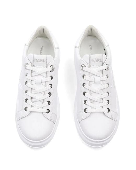 Karl Lagerfeld White Kapri Cushion Sneakers