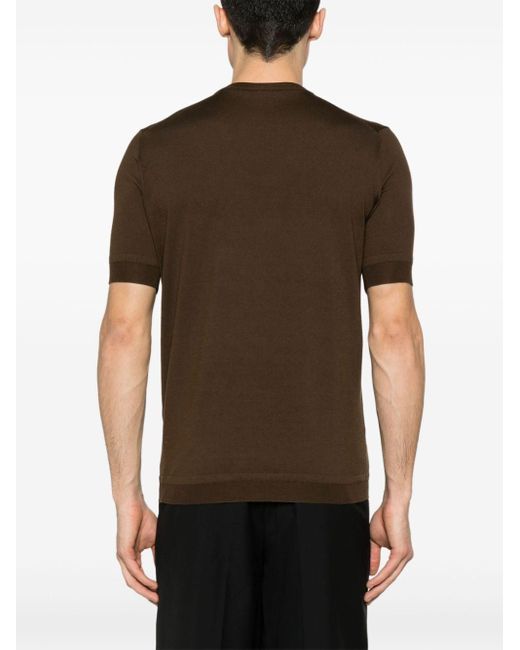 GOES BOTANICAL Brown Knitted Merino T-shirt for men