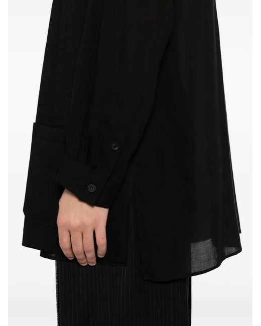 Yohji Yamamoto Black Padded Shirt Jacket for men