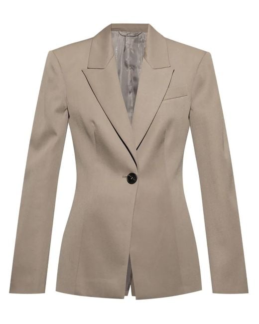 The Attico Natural Single-Breasted Blazer