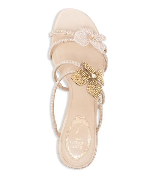 Rene Caovilla White Crystal-Embellished 50Mm Sandals
