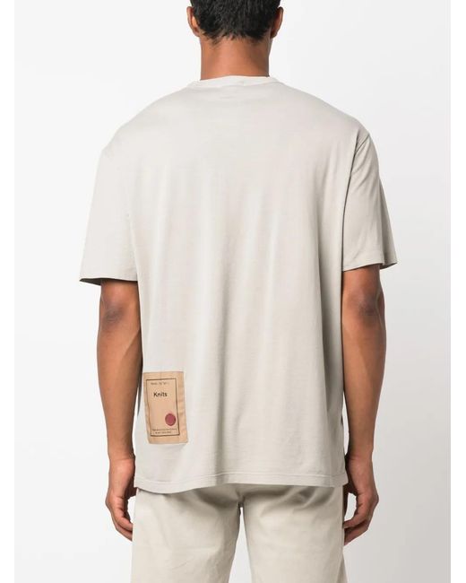 C P Company White Cotton T-shirt for men