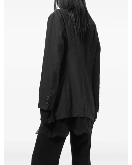 Our Legacy Black Reversible Drip Single-Breasted Blazer