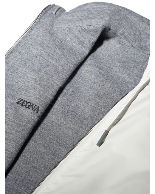 Zegna White Reversible Zip-Up Vest for men