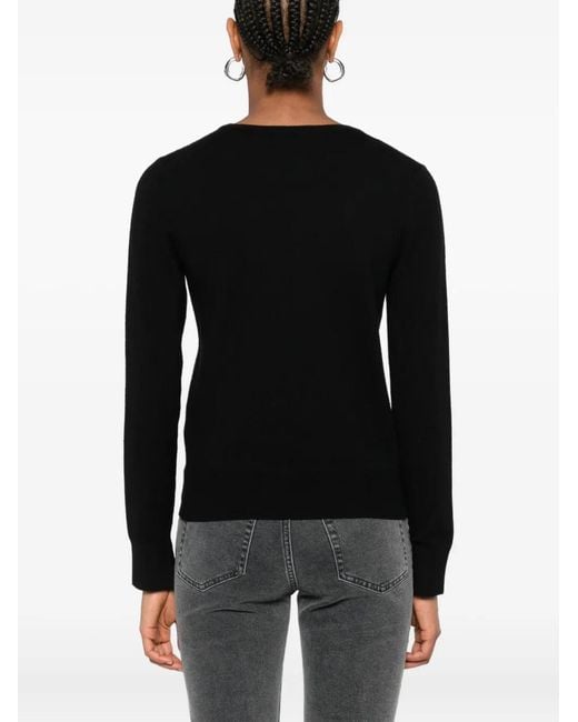 Marc O' Polo Black Round-Neck Long-Sleeved Sweater