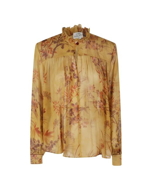 Forte_forte Metallic Le Bambou Secret Floral-Print Blouse
