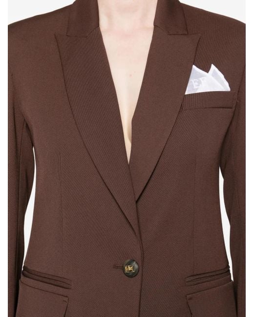 Elisabetta Franchi シングルジャケット Brown