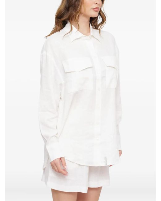 hinnominate パッチポケット シャツ White