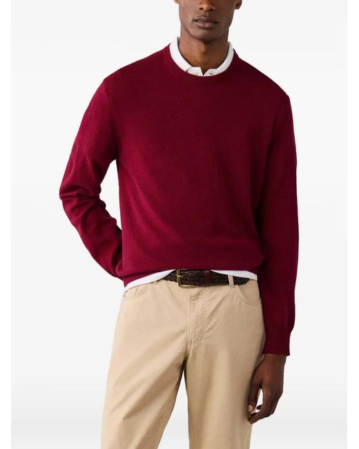 Hackett Red Elbow-Patch Sweater for men