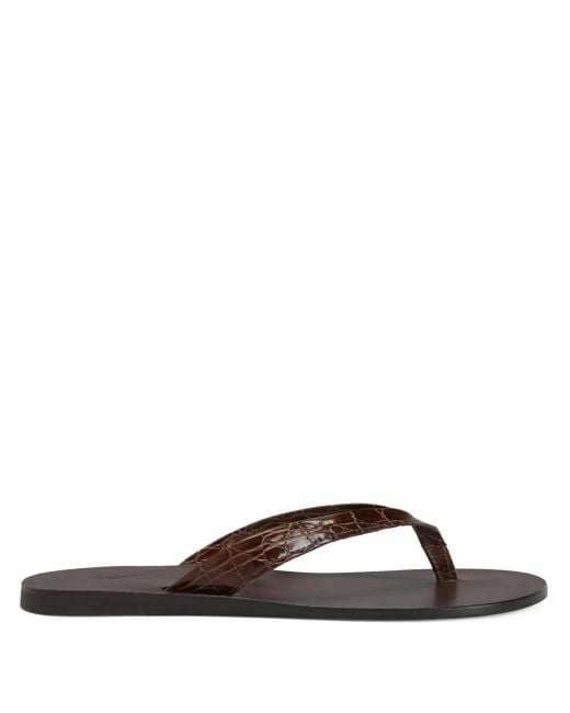 Giuseppe Zanotti Brown Philemon Flip Flops for men