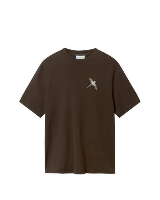 Axel Arigato Brown Bird-Motif T-Shirt for men