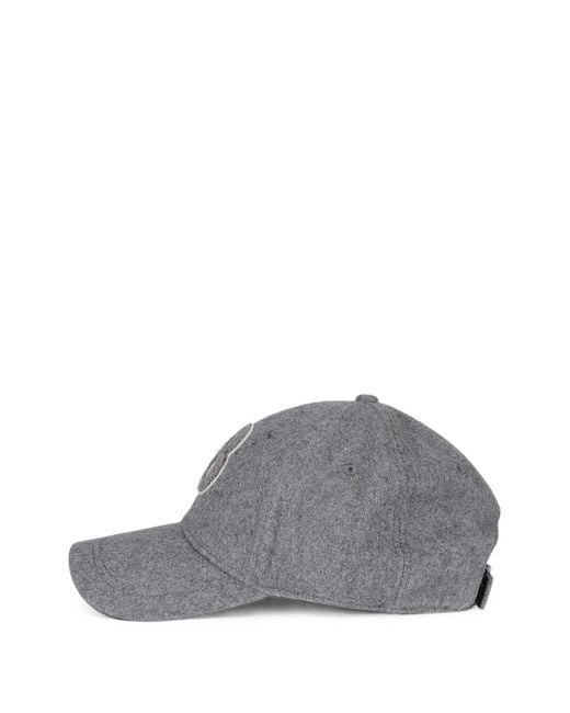 Ballantyne Gray Logo-Patch Baseball Cap for men